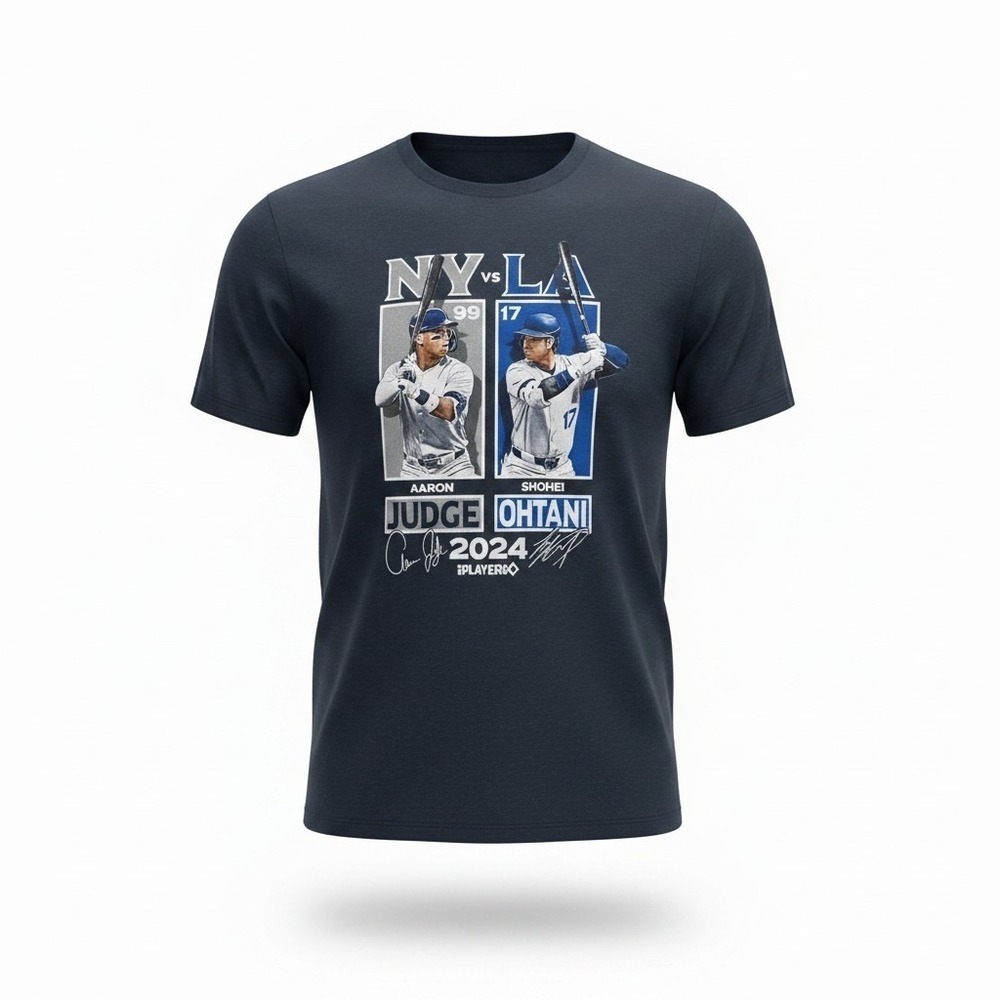 NY Yankees Vs LA Dodgers Players TShirt By Fruit Of The Loom Mens X Large Size